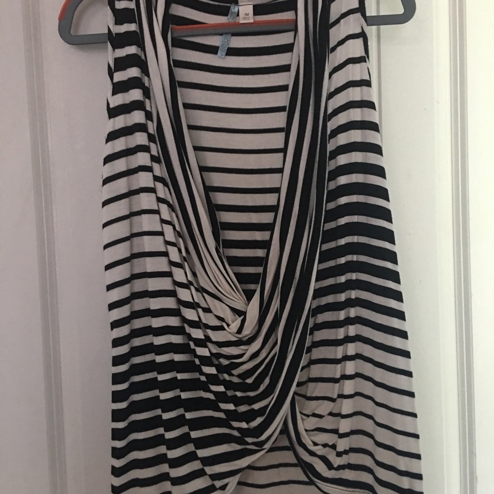 Draped front top